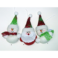Christmas Hanging Ornament. Snowman Design.