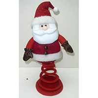 Christmas Decoration. Santa Claus with Elastic Base.